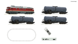 Roco 5110002 - H0 - Digital-Start-Set Diesellok BR 132 mit Kesselwagenzug, DR, Ep. IV